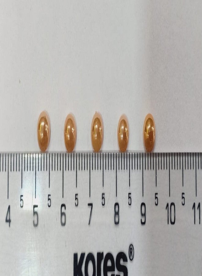 Unikart Rose Gold Half Cut Beads Flat Back Stone Moti for Jewellery Making, Craft, Decoration, Aari/Maggam Embroidery Blouse Work Pack of 4500pcs (Size - 5mm) with Fabric Glue - Image 3